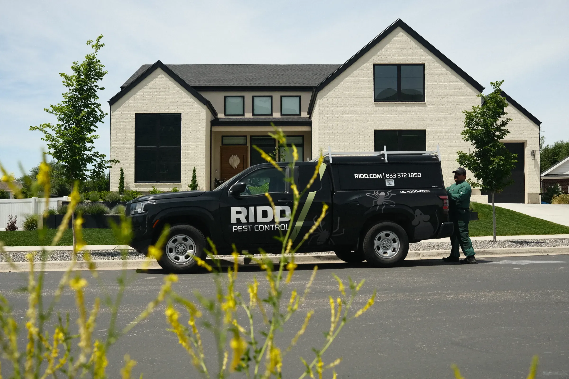 A RIDD service truck on a residential street in Romeo, MI.